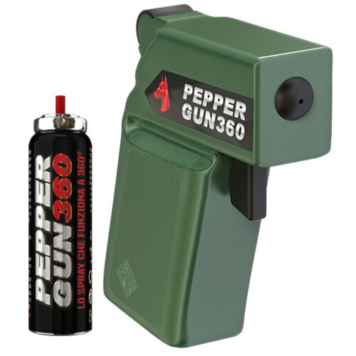 pepper gun 360 green pistola peperoncino antiaggressione