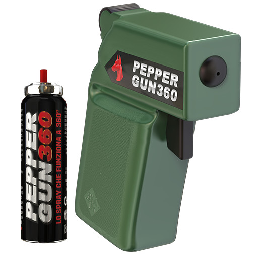 pepper gun 360 green pistola peperoncino antiaggressione pepper gun 360 green pistola peperoncino antiaggressione
